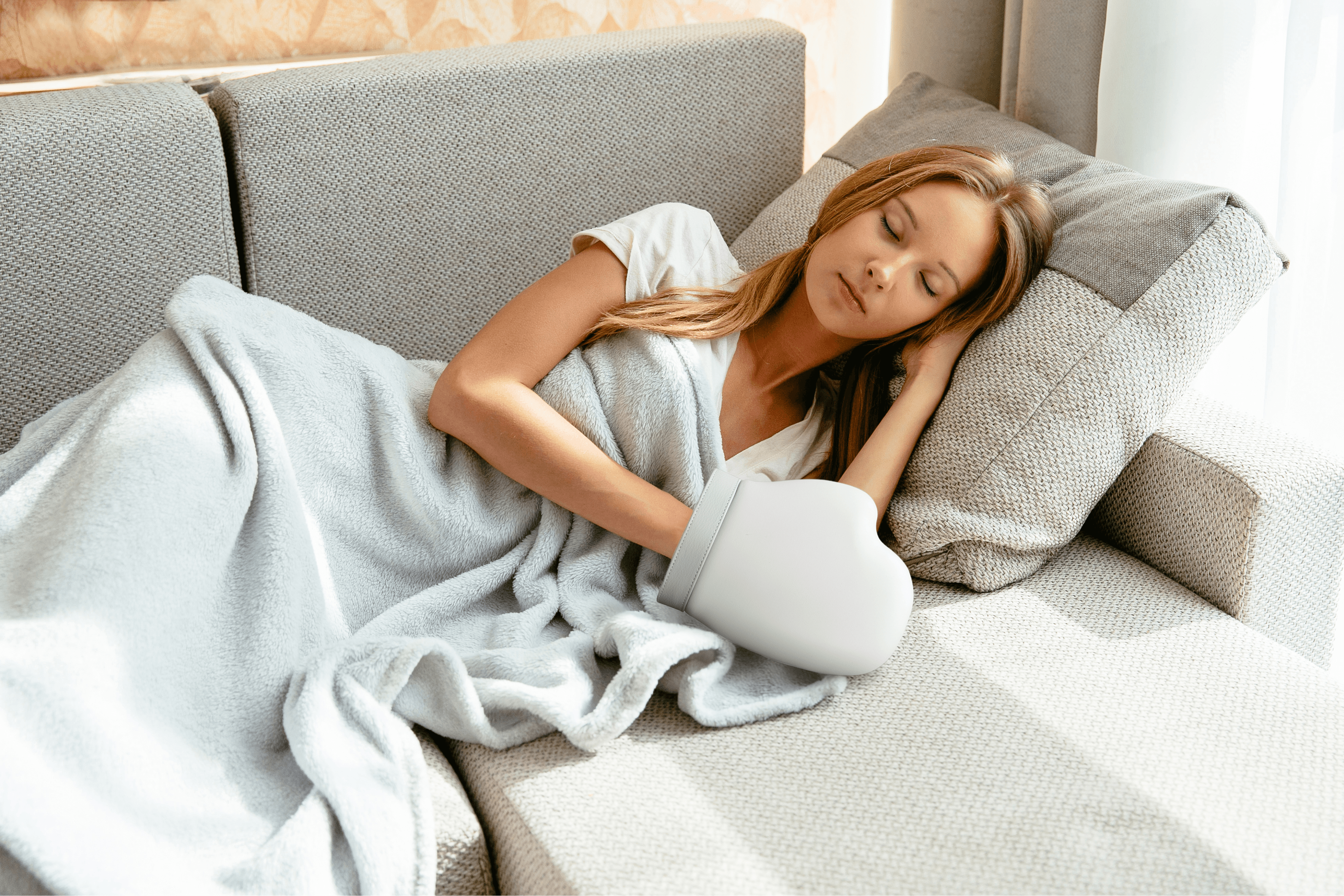 Santeva hand massager used at home for arthritis and hand fatigue relief